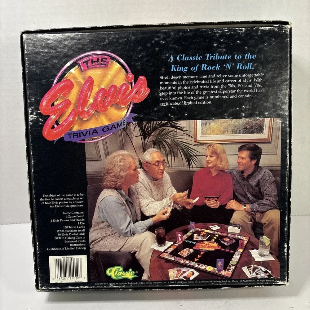 The Elvis Trivia Game 1994 Collector's Edition Classic Games Limited No 08293